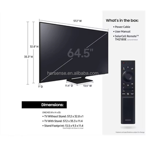 Téléviseur Intelligent 4K Android <span class=keywords><strong>QLED</strong></span> Écran Plat 55 <span class=keywords><strong>65</strong></span> 75 85 Pouces Haute Définition Ultra-Mince Bords Vifs Couleurs - Product Image 2