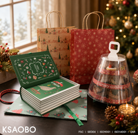 Boîte rigide élégante en forme de livre, coffret cadeau de Noël, matériaux recyclés, boîte à dôme transparente en PET, boîte à sushi écologique personnalisée