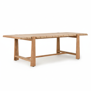 Mesa de comedor al aire libre de madera maciza de estilo moderno para muebles para el hogar - Product Image 1