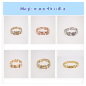 <span class=keywords><strong>Collana</strong></span> Magnetica Cilindrica in Argento S925 Italiano con Bracciale Placcato <span class=keywords><strong>Oro</strong></span>, Catene in Argento Sterling per <span class=keywords><strong>Uomo</strong></span> e Donna - Product Image 4