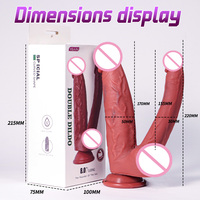 Zwillings-Dildos Flüssiges Silikon Superweicher Dildo Sexspielzeug für Männer und Frauen Mit Erwachsenen-Spielzeug