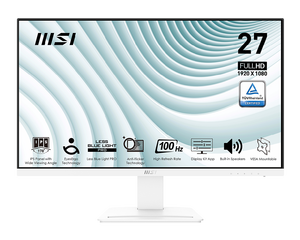 PRO MP273AW 27 Inch FHD 100Hz 1ms Anti-Glare Business <b>Monitor</b> VGA Mount white <b>monitor</b> - Product Image 3