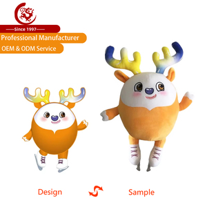 OEM ODM Tissu <span class=keywords><strong>Mochi</strong></span> Personnalisé Elan de Noël Animaux Jouets Mignon Super Doux <span class=keywords><strong>Peluche</strong></span> PP Coton Rempli Animaux en <span class=keywords><strong>Peluche</strong></span> - Product Image 1