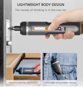 Worx set obeng listrik tanpa kabel, 4V WX242 set obeng listrik cerdas SDS Chuck USB dapat diisi ulang 30 Bit - Product Image 4