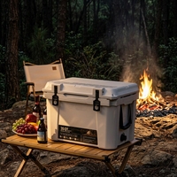Glacière isotherme portable 35L pour extérieur, camping, pêche, kayak, pique-nique, en LLDPE