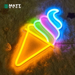 Luz led de neón para helados, señal de negocios para tienda, ventana, decoración, envío directo, fábrica mate - Product Image 1