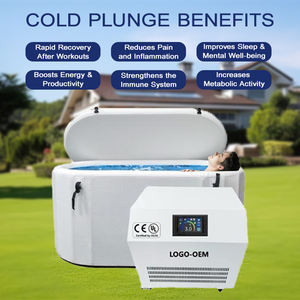 BINSPAPO Baignoire à glace portable <span class=keywords><strong>gonflable</strong></span> en PVC personnalisable <span class=keywords><strong>pour</strong></span> la thérapie de l'eau froide <span class=keywords><strong>SPA</strong></span> <span class=keywords><strong>Tente</strong></span> de récupération de fitness incluse - Product Image 5