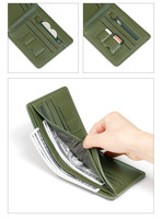 Dompet Kulit PU Tekstur Buaya Pria, Dompet Kartu Bisnis Pendek dengan Penutup Kancing, Harga Pabrik