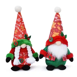 2 pack Natal Gnomes Plush Decorações para Ação de Graças Páscoa Valentines Swedish Tomte Handmade Dwarf stander