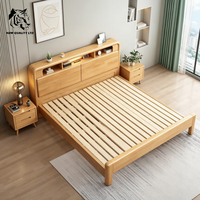 Lit queen size en bois, 1,5 m, nouveau design, éco-responsable, grand stock, logo personnalisé, meilleur prix, fourniture directe d'usine, mobilier de chambre à coucher.