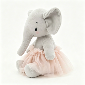 Peluche d'éléphant personnalisée, peluche d'éléphant ballerine, peluche d'éléphant en tutu, peluche d'éléphant gris - Product Image 2