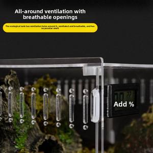<span class=keywords><strong>Terrarium</strong></span> rectangulaire transparent en acrylique <span class=keywords><strong>pour</strong></span> animaux de compagnie (caméléons, araignées, reptiles) – Enclos de présentation de table durable et écologique - Product Image 4