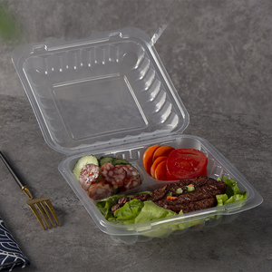 Containers Restaurant Takeaway Take Carry Out 3 Compartments MFPP Takeout Boxes Biodegradable Plastic Clamshell Hot Food To Go Containers