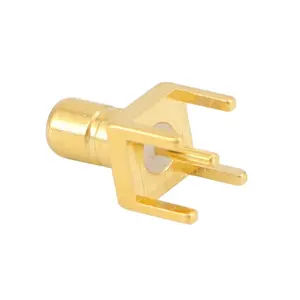 SMB Male RF Coaxial Adapter 4 Pins Square Stand Connector PCB Panel Mount Plug Jack Connector