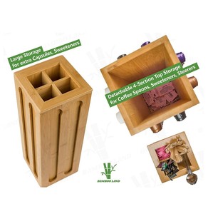 1 support de Capsules de café en bambou, joli Design, <span class=keywords><strong>porte</strong></span>-dosettes, rangement de 80 Capsules - Product Image 6