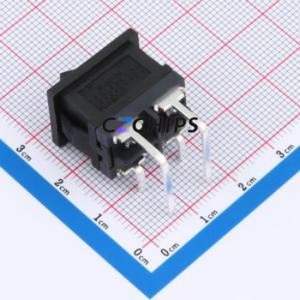 SLE210K4-6 Rocker Switch Switch Black 125V Double Pole Single Throw - Product Image 2