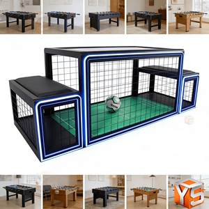 Juego de Arcade de Fútbol Doble para 2 Jugadores, Metálico, con Certificación RoHS, Compatible con Inglés, Entrega Rápida, Sensor de Movimiento, para Uso Comercial - Product Image 1