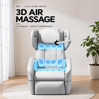 Fauteuil de massage inclinable intelligent pour salon avec pétrissage, chauffage, Bluetooth, recharge sans fil et airbag, fauteuil de massage électrique pour usage domestique