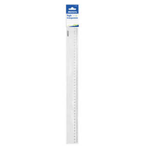 Mengfu M-0080 Righello Flessibile Pieghevole Trasparente in Plastica 40CM per Scuola e Ufficio, in Acciaio, Metallo, PVC, Durevole, Prodotto in Cina - Product Image 1