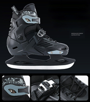 Patins à glace lavables de haute qualité, coque rigide, tailles réglables, pour la location, lames en acier inoxydable, unisexe, printemps-hiver