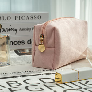 Organizador de maquillaje personalizado Veet, neceser de viaje femenino personalizado a la moda, neceser rosa con cremallera, neceser - Product Image 6