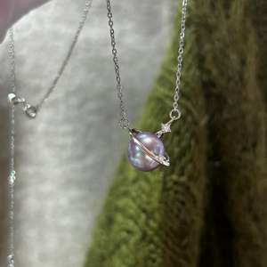 Collier en argent pur S925 avec ruban et nœud, doux, délicat, élégant, à la mode, perle personnalisée pour un style unique, chaîne de pull - Product Image 3