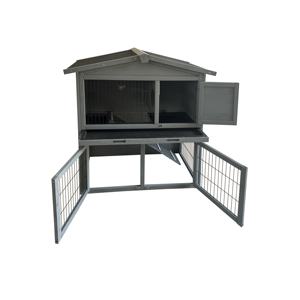 Design resistente alle intemperie per interni in legno per esterni coniglietto coniglietto rifugio per gatti casa di porcellini d'India 2 piani in legno massiccio gabbia di coniglio - Product Image 4