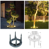 Lampe LED blanche chaude de 48W pour arbre câlin IP65 Lampe de paysage en aluminium étanche avec anneau élégant pour les parcs de jardin et l'extérieur.