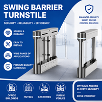 Barrière pivotante automatique haute sécurité en acier inoxydable 304 avec contrôle d'accès par reconnaissance faciale et RFID pour bureau et salle de sport