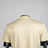 T-shirt Homme Personnalisé avec Logo OEM en Coton Mercerisé, Col Rond, Coupe Slim, Léger, Idéal pour l'Été – Modèle Simple