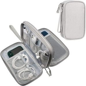 Échantillon gratuit Organisateur de gadgets de voyage à double couche Accessoires électroniques Sac de transport Sacs de rangement numériques - Product Image 6