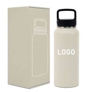 Service personnalisé disponible, bouteille d'eau portable en acier inoxydable 304 à double paroi isolée sous vide, durable, avec logo imprimé UV - Product Image 1