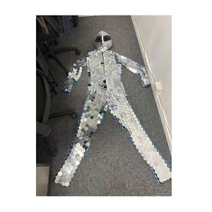 Nuovo Costume da Robot Specchio 2023, Costume da Uomo Specchio Argentato per Spettacoli, Performance, Club, DJ, Danza - Product Image 1