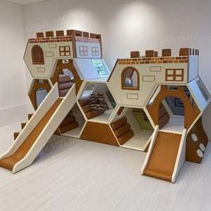 Kapalı yürümeye başlayan petek bahçesi yumuşak oyun çocuklar tırmanıcı petek labirent slayt seti çocuklar ev kreş bakım Cafe oyun alanı - Product Image 5