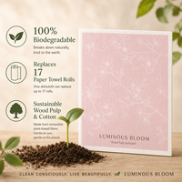 Lot de 5 torchons suédois pour la cuisine, chiffons à vaisselle suédois |   Serviettes en papier réutilisables, lavables, absorbantes, en éponge de cellulose