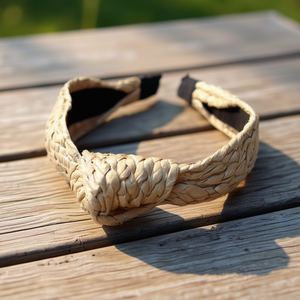 Diadema de Césped Sintético con Diseño Trenzado y Anudado, Accesorio Hecho a Mano, Casual y a la Moda para Mujer - Product Image 3