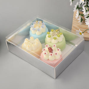 Fenêtre transparente personnalisée, boîte d'emballage carrée pour tarte aux fruits, tranche de dessert, friandise, chocolat, boîte de papier <span class=keywords><strong>suisse</strong></span> - Product Image 6