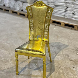 เก้าอี้รับประทานอาหารแบบพับได้เคลื่อนย้ายสะดวก ดีไซน์ร่วมสมัย โครงโลหะสีทองหรูหรา เป็นมิตรกับสิ่งแวดล้อม เหมาะสำหรับใช้ในบ้าน สำนักงาน และห้องนั่งเล่น - Product Image 6