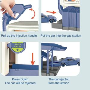 ชุดของเล่นสถานีบริการน้ำมันจำลองที่จอด<span class=keywords><strong>รถ</strong></span>ภูมิทัศน์ขนาดเล็กที่สร้างสรรค์ - Product Image 3