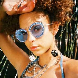 Gafas de Sol Redondas de Diamantes de Imitación de Lujo para Hombre y Mujer, Moda 2020 - Product Image 1