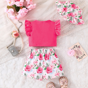 ชุดเสื้อผ้าเด็กผู้หญิงแบบสบายๆ 2 ชิ้น สำหรับฤดูร้อน ลายเรียบ สำหรับเด็กทารกและเด็กเล็ก - Product Image 2