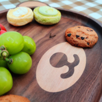 Huisdecoratie Eten Groenten Fruit Rechthoekige houten serveerschalen Bamboe serveerblad Houten borden