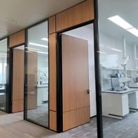 Cloison de séparation panoramique modulaire de luxe en double vitrage de 100 mm : Solution moderne et insonorisée pour bureaux de direction