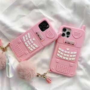 Amazon Offre Spéciale Mobile De Silicium Petit Téléphone Conception Téléphone Cas Avec Porte-Clé <span class=keywords><strong>Cordon</strong></span> Pour <span class=keywords><strong>Iphone</strong></span> 12 pro max - Product Image 2