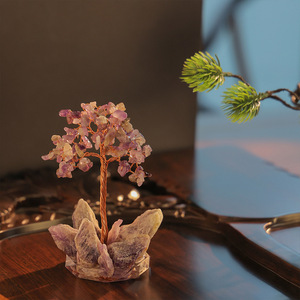 Wholesale Natural Amethyst Crystal <strong>Stone</strong> Tree <strong>Chakra</strong> Healing Gemstone Tree Wire Sculpture Tree Fengshu Decor - Product Image 3