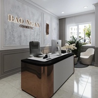 Meubles de magasin de cosmétiques sur mesure, présentoirs de luxe pour soins de la peau, design de boutique de beauté pour centre commercial et salle d'exposition