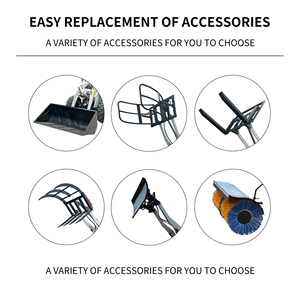 Woer 908 400kg <span class=keywords><strong>Mini</strong></span> pemuat depan Diesel/bensin <span class=keywords><strong>Mini</strong></span> sekop pemuat konstruksi kompak ember garpu aksesoris untuk dijual - Product Image 5