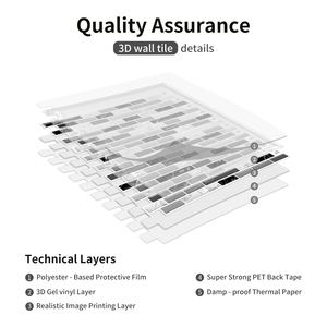 Precio barato gran calidad moderno impermeable autoadhesivo Backsplash azulejo pegatina <span class=keywords><strong>para</strong></span> cocina y sala de estar - Product Image 3