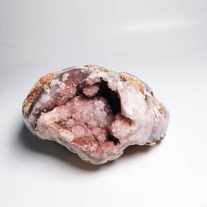 Cristalli di campioni grezzi naturali di colore <span class=keywords><strong>rosa</strong></span> di alta qualità Druzy Pink ametista Geode Mineral - Product Image 4