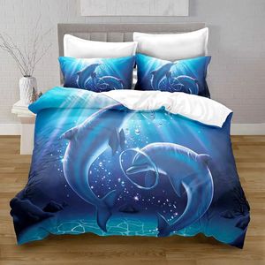Hot Bán 3d Thiết Kế In Bedding Set <span class=keywords><strong>Dolphin</strong></span> Cá Tính Duvet Cover - Product Image 2